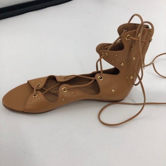 IRO Camel tan Xiri gladiator studded lace up sandals size  40 - Picture 5 of 13